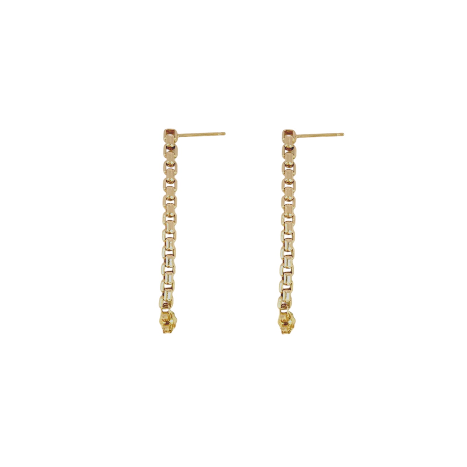Zoe Chicco 14k Gold Large Box Chain Huggie Earrings — image 7 of 8